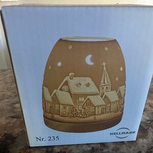 Hellmann Porcelain Winter Village No. 235 Tea Light Candle Holder Germany NEW